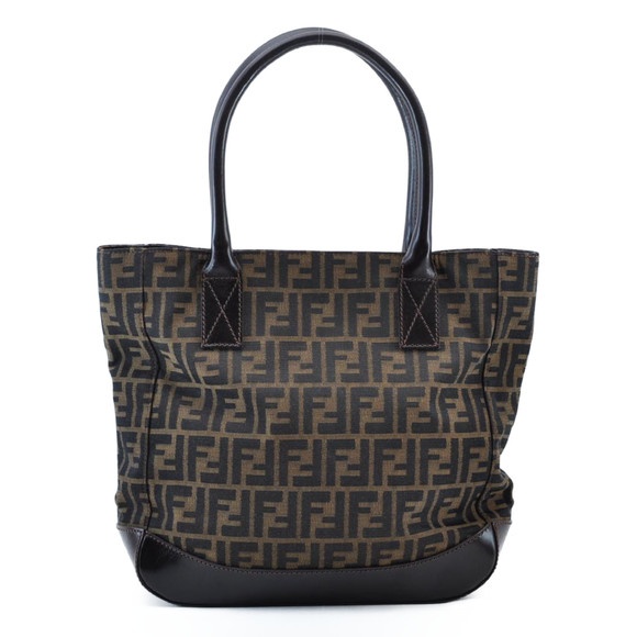 FENDI Zucca Canvas Tote Bag Brown Auth am1300s - Picture 3 of 10
